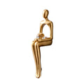 Abstract philosopher statue - modern hamper decor
