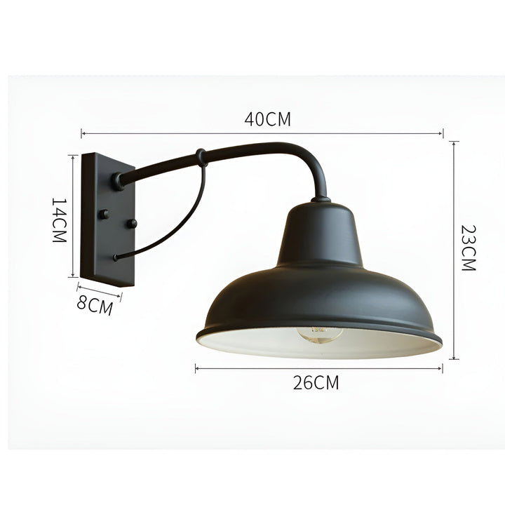 Wall light in antique style for indoor and outdoor usage