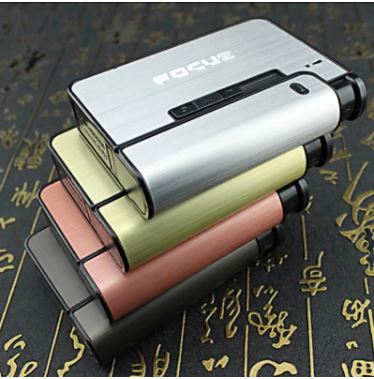 Automatic Cigarette Case with Integrated Lighter