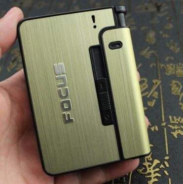 Automatic Cigarette Case with Integrated Lighter