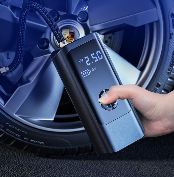 Portable air compressor with gaming operation for versatile usage