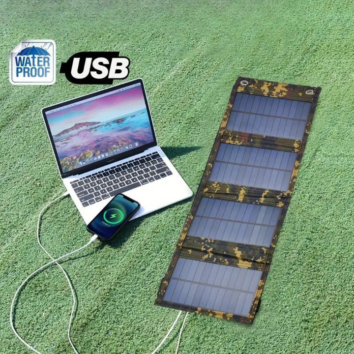 Portable Foldable Solar Power Bank for Outdoor Use