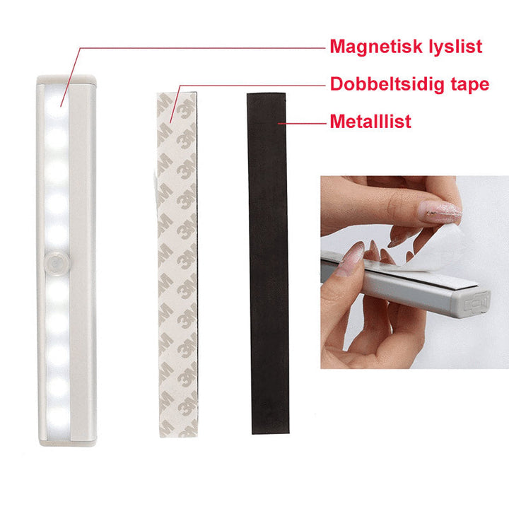 Bevegelses-sensor LED Skaplys - Simple installation