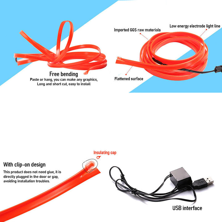 Car Neon light set - tilpas naked interior shine (5 m)