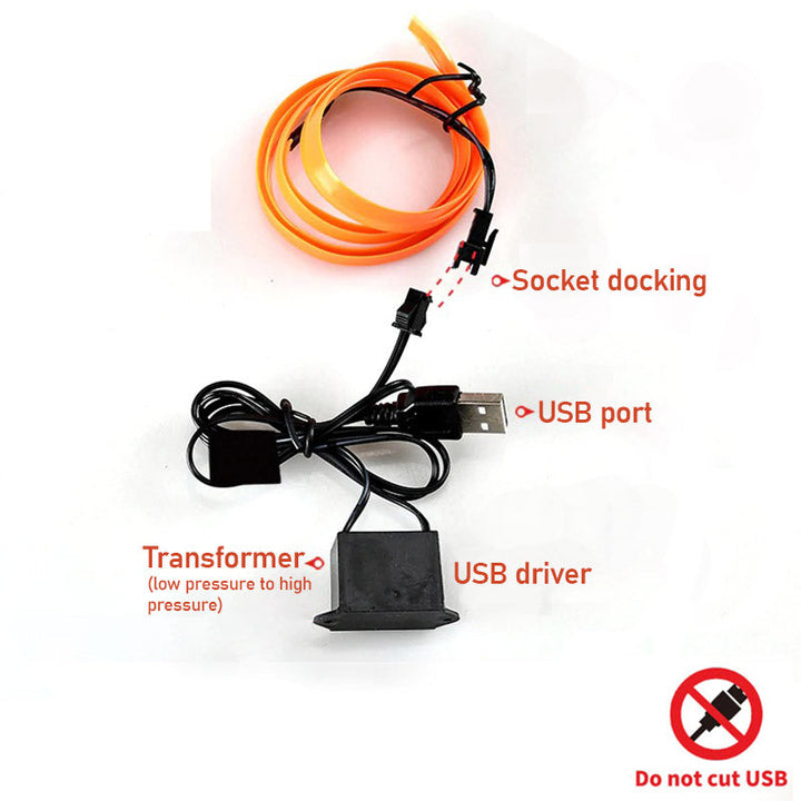 Car Neon light set - tilpas naked interior shine (5 m)