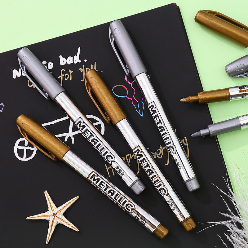 Metallic Markeringspenner for Creative Kunstprosjekter