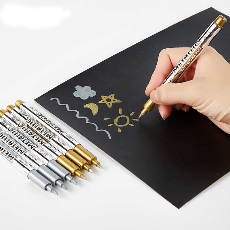 Metallic Markeringspenner for Creative Kunstprosjekter