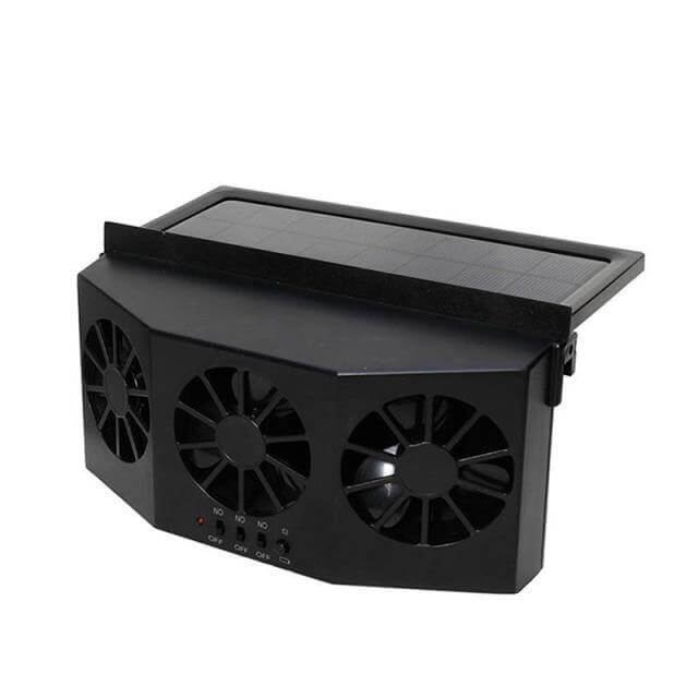 Car fan with solar panel - Fresh air in the car