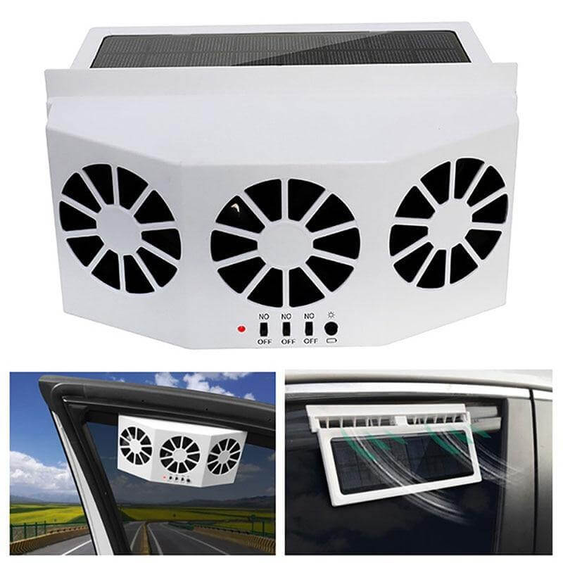 Car fan with solar panel - Fresh air in the car