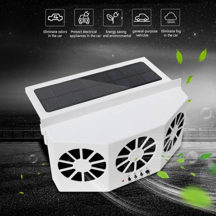 Car fan with solar panel - Fresh air in the car