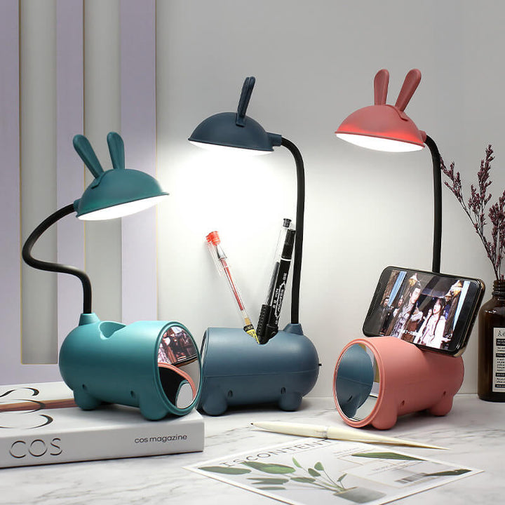 Table Lamp with LED Touch Control and Pen Holder