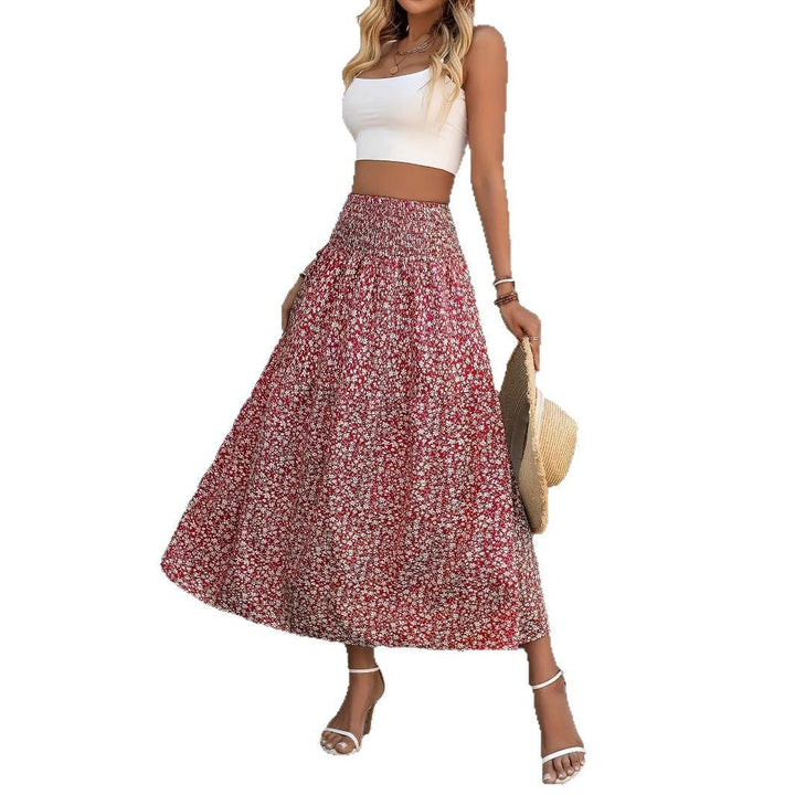 Women Maxi dress - Floral pattern | Elasticated waist