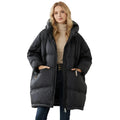 Women winter jacket with hood - long and warm design