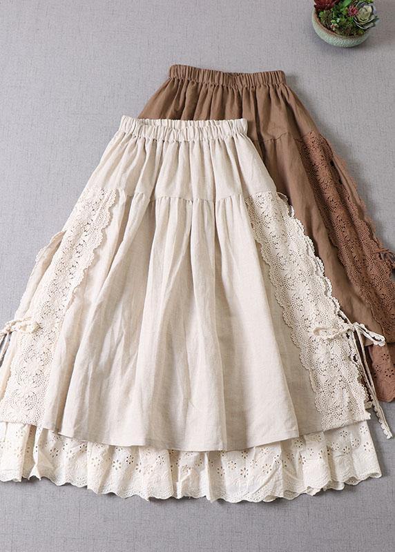 Women Autumn Skirts with Rynker and Patchwork