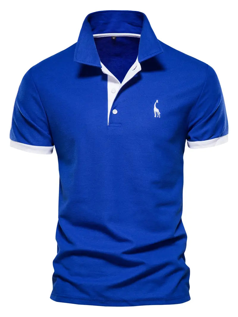 Harrison™ - Slim-fit Embroidered Striped Polo Shirt
