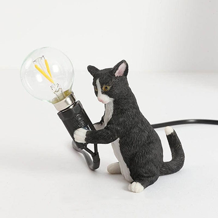 Decorative Table Lamp with Charming Cat Figure
