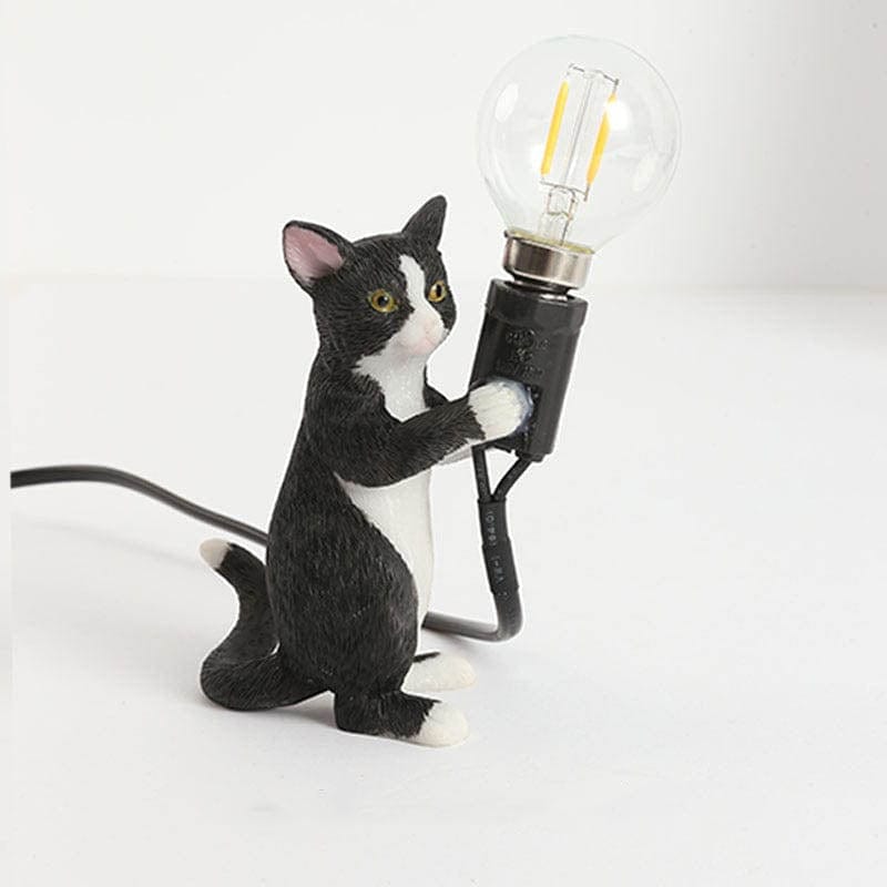 Decorative Table Lamp with Charming Cat Figure