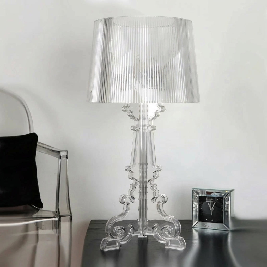 Table Lamp with Adjustable Height and Elegant Baroque Design