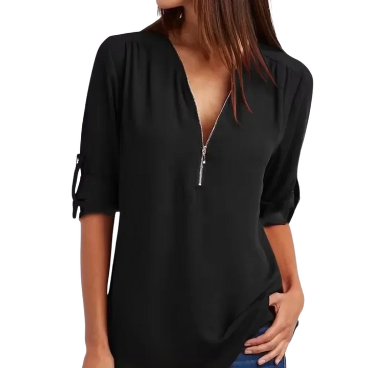 Blouse with Deep V-neck for women