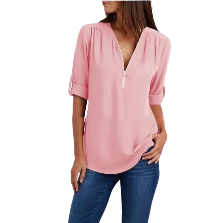 Blouse with Deep V-neck for women