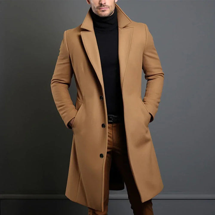 Men classic overcoat with custom made fit