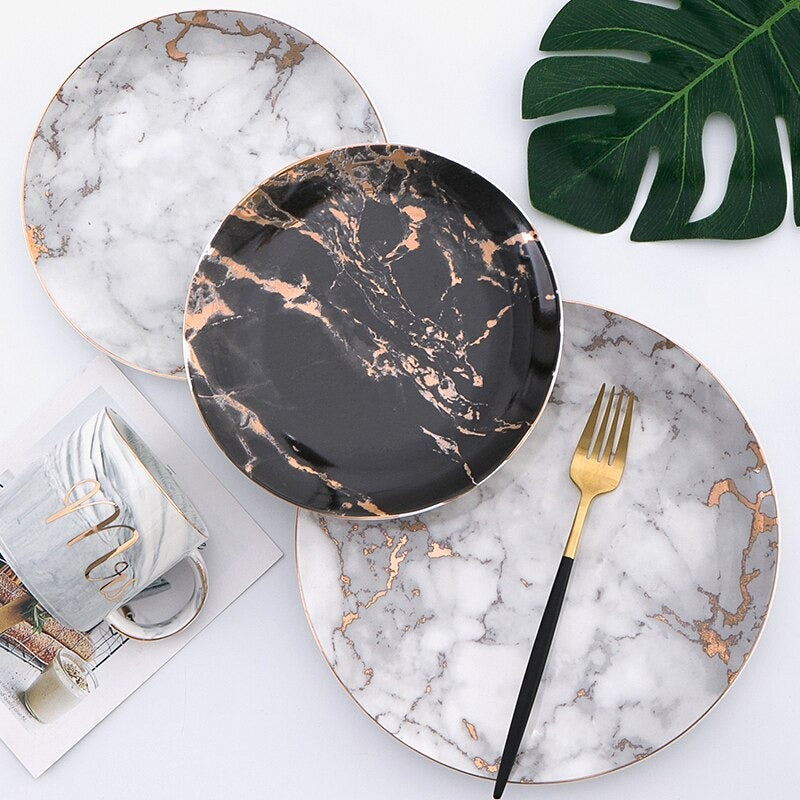 Elegant ceramic marble table - for raffin *tease meal [time] home