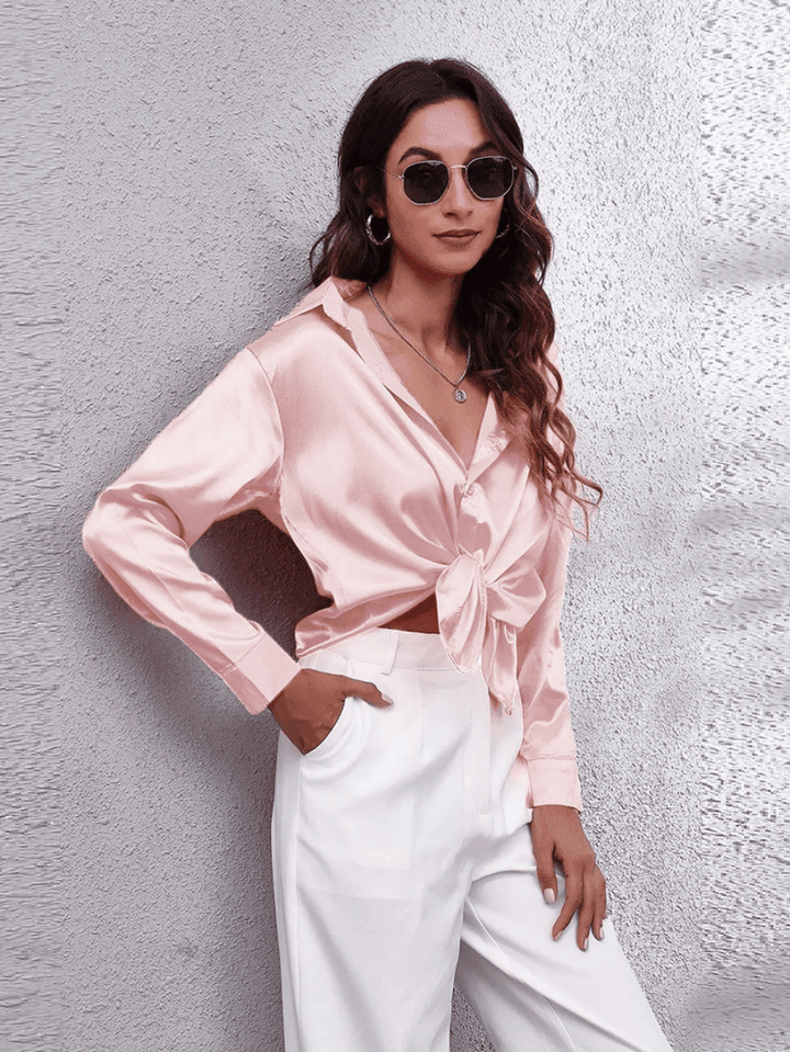 Women Blouse Long-sleeved – Elegant and Luxurious Comfort