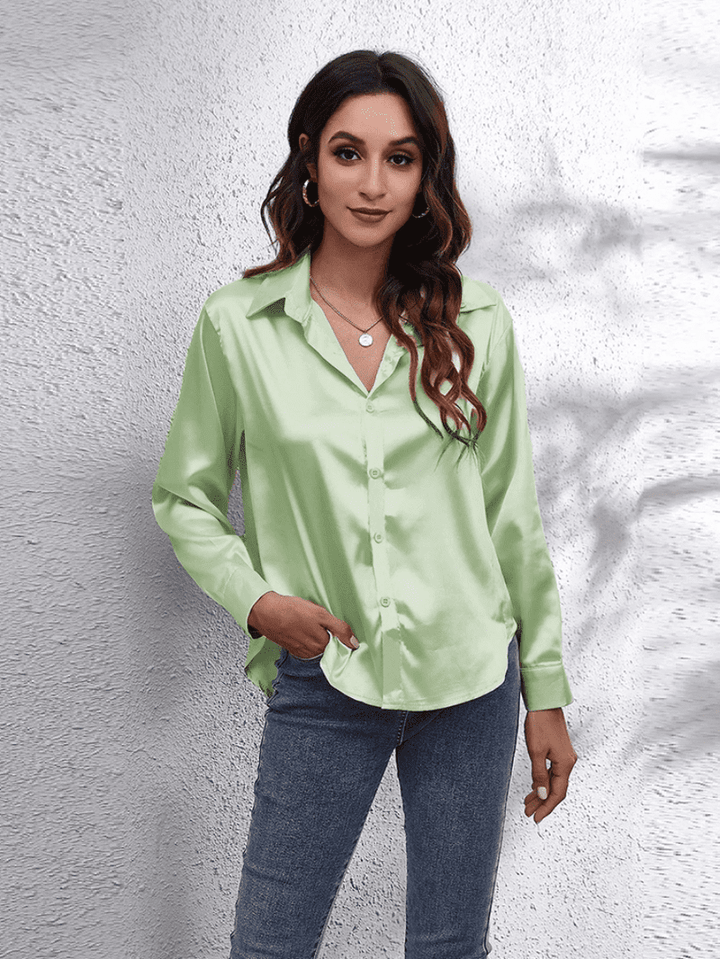 Women Blouse Long-sleeved – Elegant and Luxurious Comfort