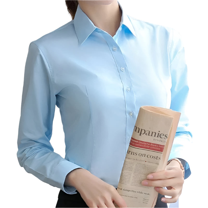 Women Long-sleeved Kontorbluse – Elegant &amp; Comfortable