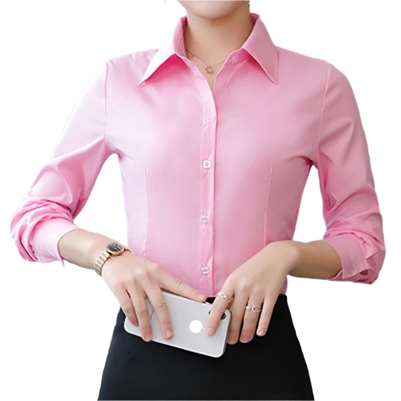 Women Long-sleeved Kontorbluse – Elegant &amp; Comfortable