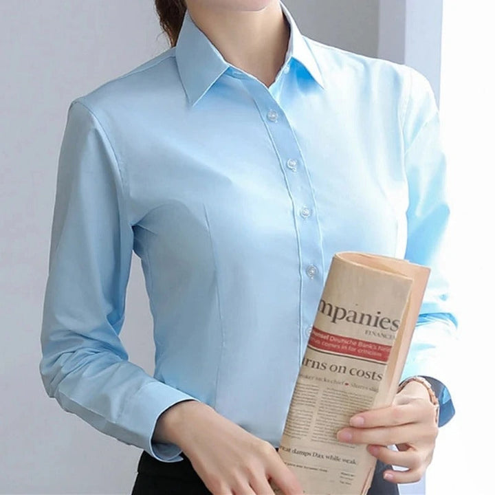 Women Long-sleeved Kontorbluse – Elegant &amp; Comfortable