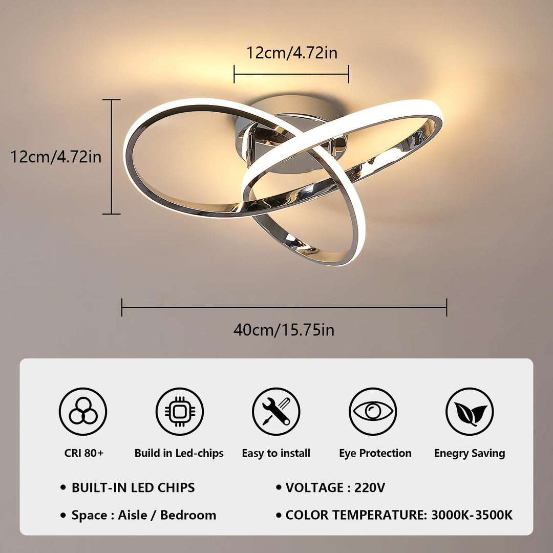 Elegant led-taklampa | modern flower design for living room