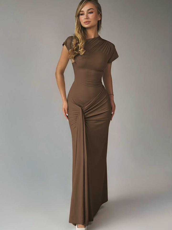 Women Elegant Maxi dress with Adjustable Laces