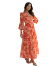 Elegant Woman Chiffon Maxi dress