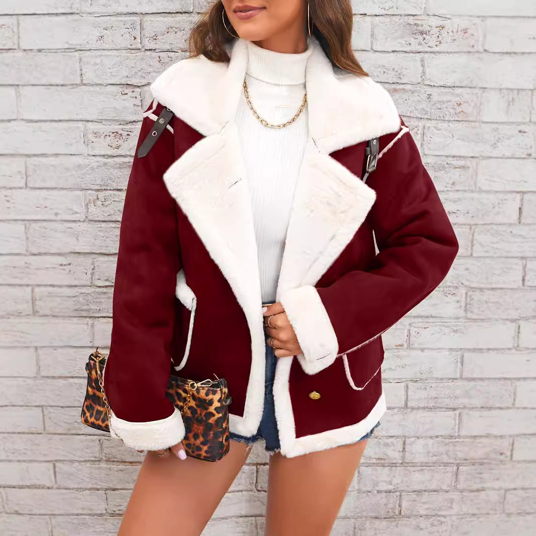Elegant Oversized Woman Jacket with Dobbeltknapp - Perfect for Colder Days