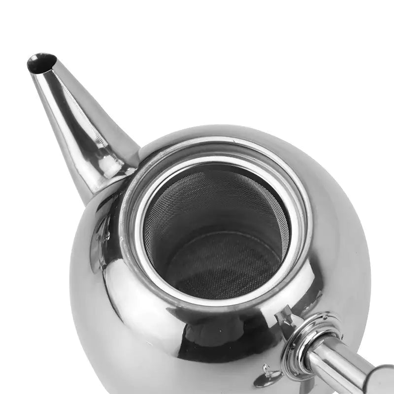 Elegant tekanne in rust free steel with integrated tea strainer