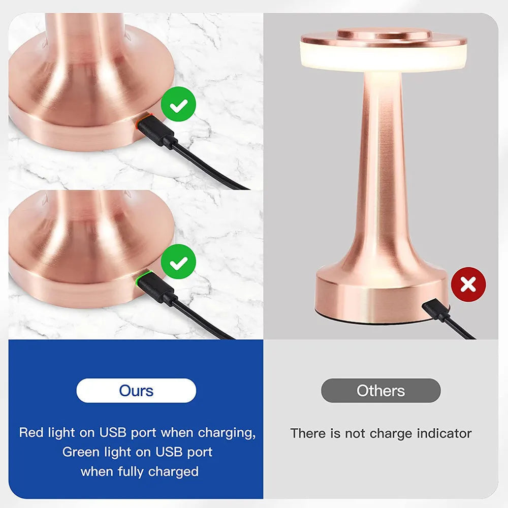 Elegant Wireless Table Lamp with Dimmable Light