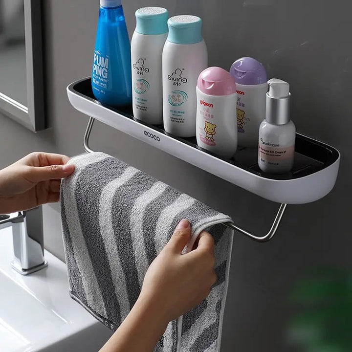 Elegant baderoms organiser with integrated håndklestativ