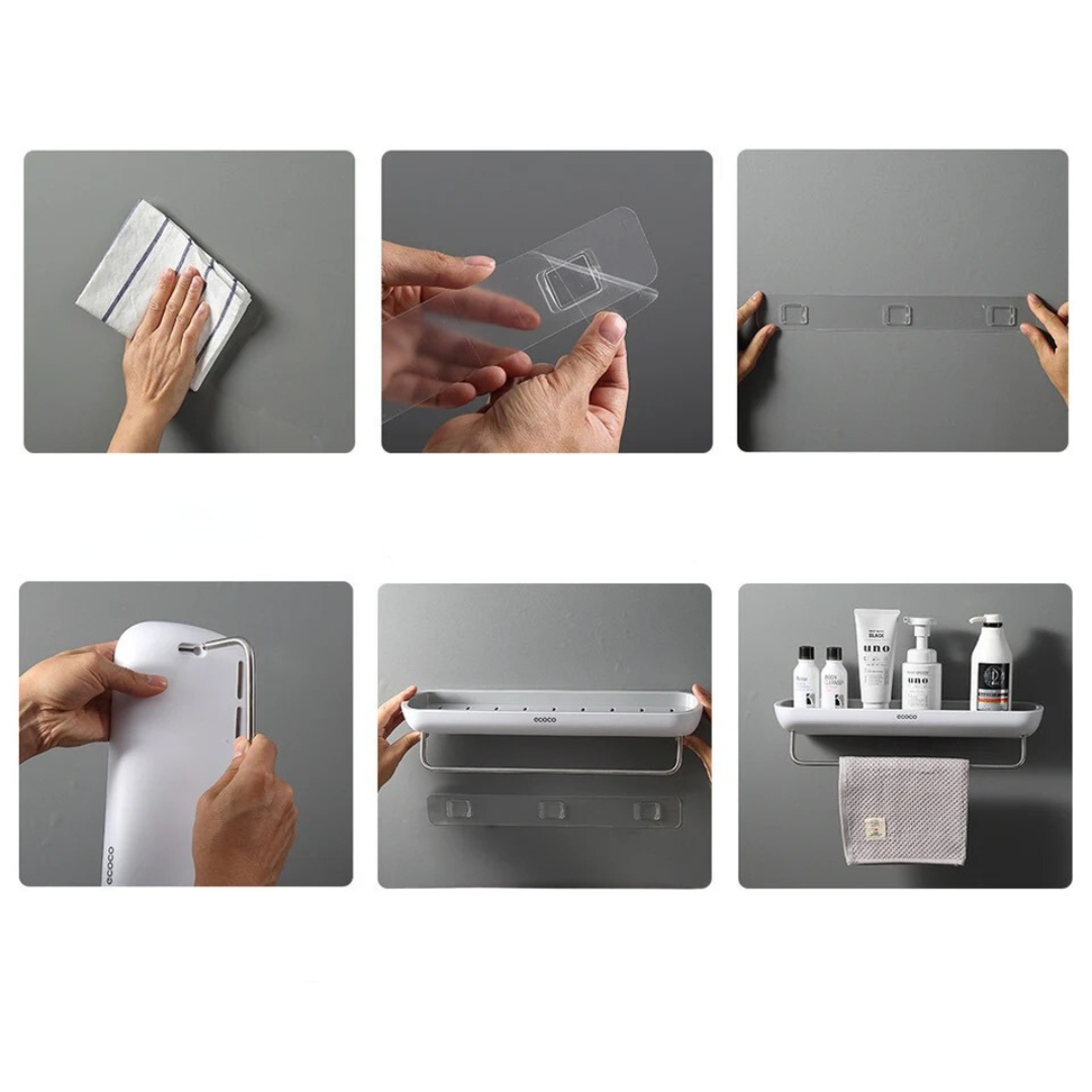 Elegant baderoms organiser with integrated håndklestativ