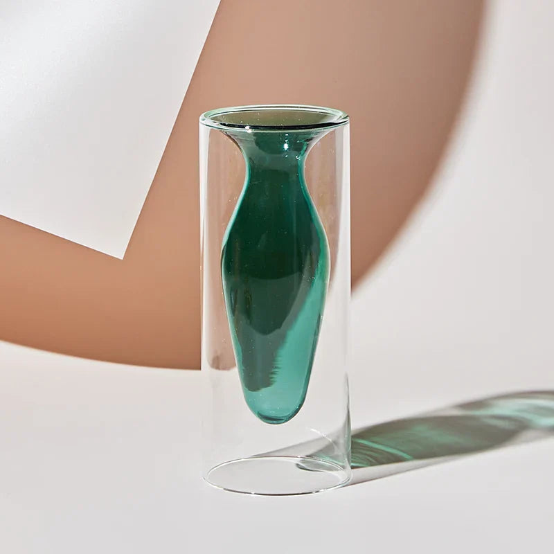 Colorful Glass Vase with Scandinavian Design