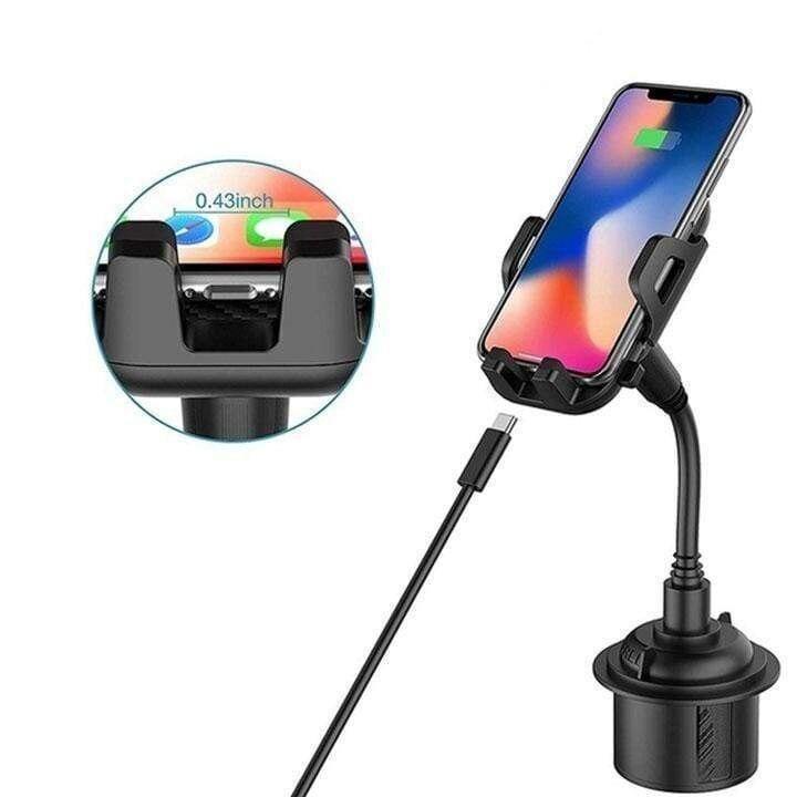 Flexible bilkopp socket with phone fastening - stable &amp; adjustable for car