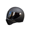 Full face motorcycle helmet for optimum security and comfort