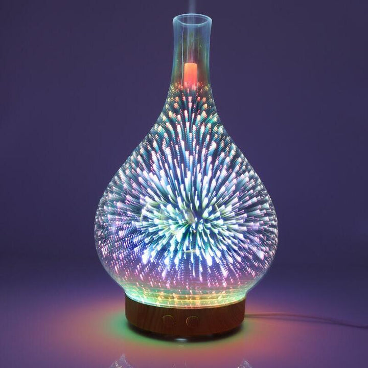 Unisex Fireworks Humidifier with 3D Glass