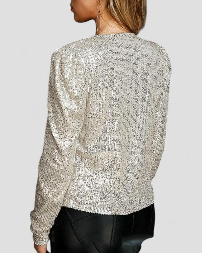Women Sparkling Festjakke with Paljetter