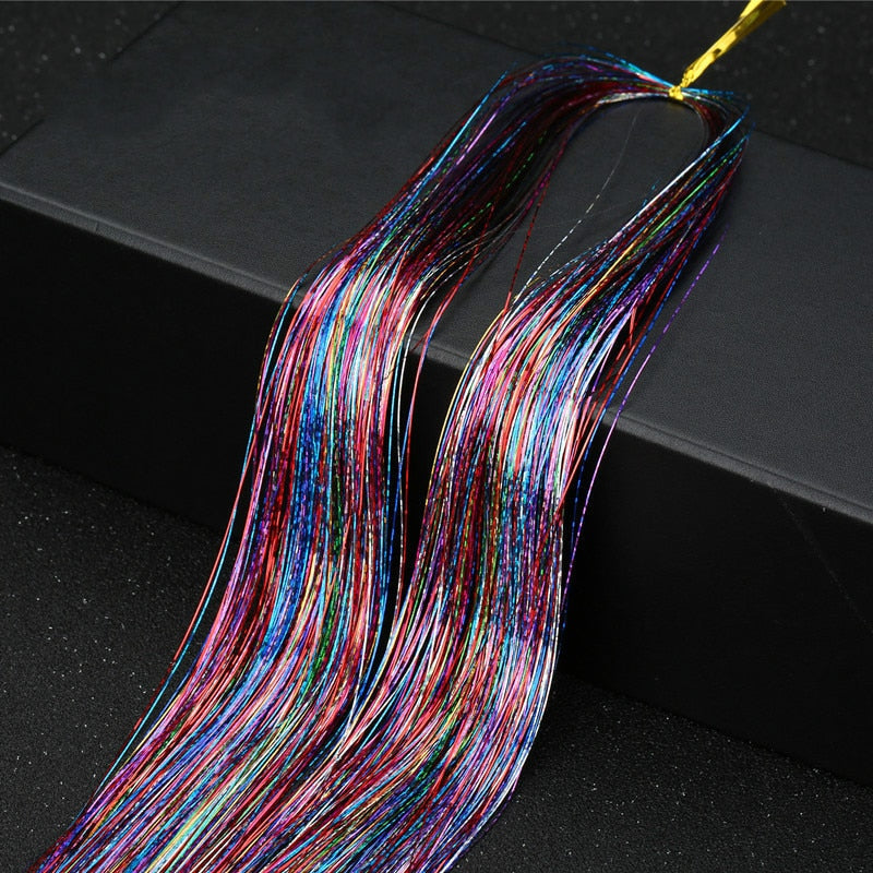 Sparkling Tinsel Hair Extension for Relaxed Style