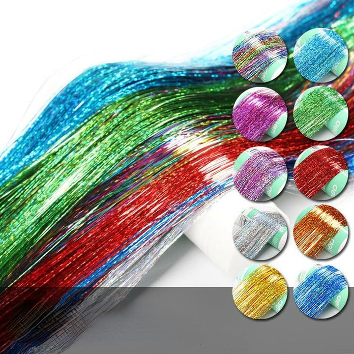 Sparkling Tinsel Hair Extension for Relaxed Style