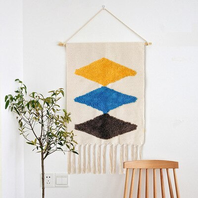 Unisex hand vevd boho wall carpet - cause a cosy atmosphere