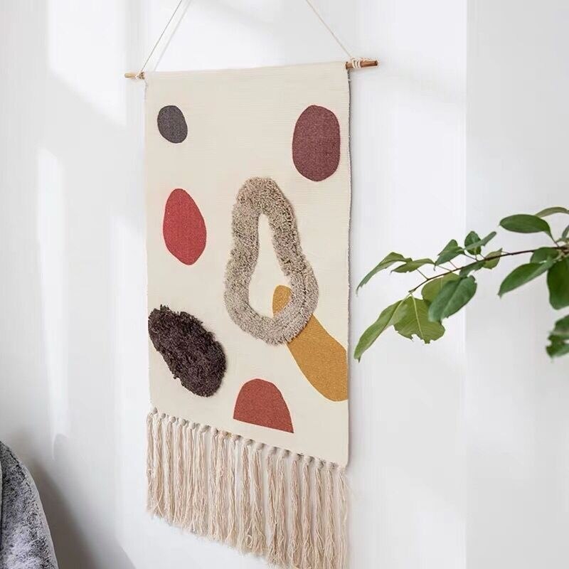 Unisex hand vevd boho wall carpet - cause a cosy atmosphere