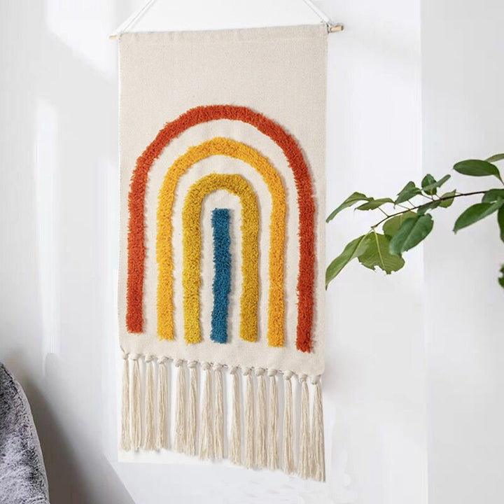 Unisex hand vevd boho wall carpet - cause a cosy atmosphere