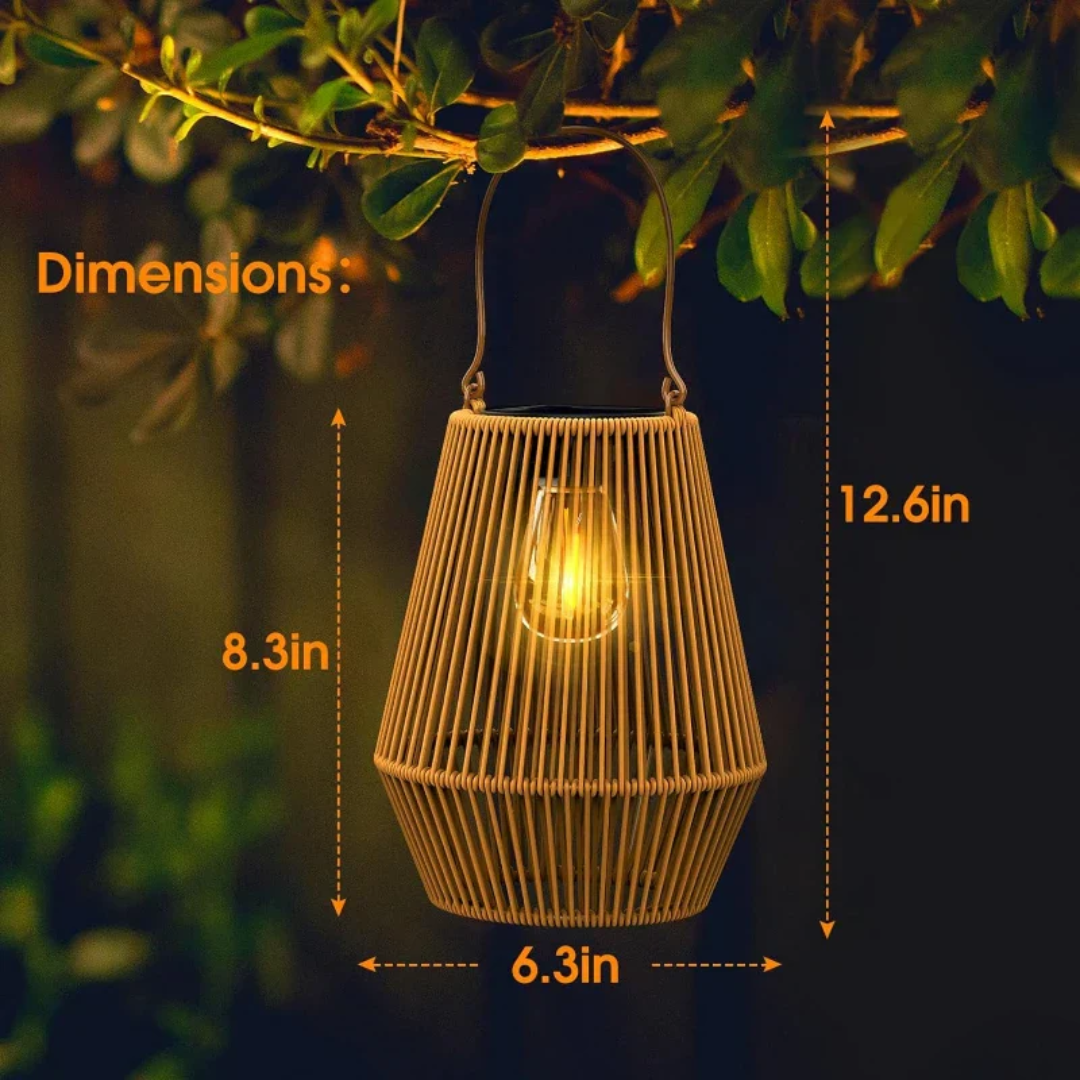 Handwoven Solar Lamp for Atmospheric Garden Lighting